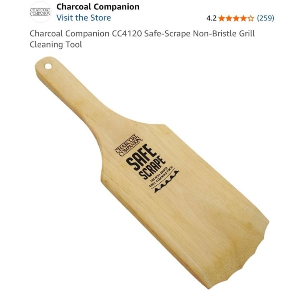 NEW charcoal companion safe scrape non-bristle grill cleaning tool.